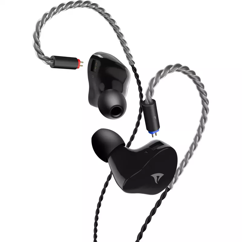 Sharkoon Stealthbite IEM In-ear gaming-headset met afneembare beugelmicrofoon, USB-C/USB-A/3,5 mm, Zwart