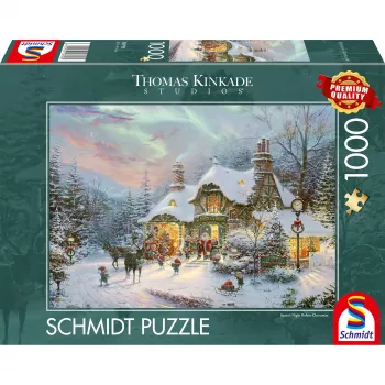 Schmidt Spiele Thomas Kinkade Studios: Santa's Night Before Christmas 1000 stukjes puzzel
