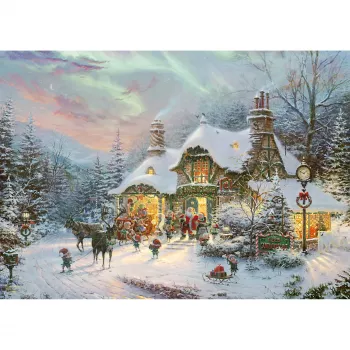 Schmidt Spiele Thomas Kinkade Studios: Santa's Night Before Christmas 1000 stukjes puzzel
