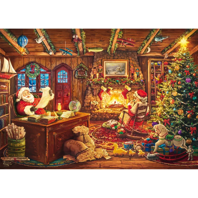 Schmidt Spiele Thomas Kinkade Studios: Santa Checks the Wishlist 1000 stukjes puzzel
