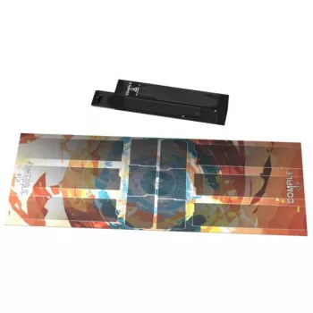 PEGASUS Compile Playmat Gold Edition – 24 inch x 14 inch TCG/CCG speelmat met gestikte randen, antislip rubberen onderkant, lekvrij oppervlak