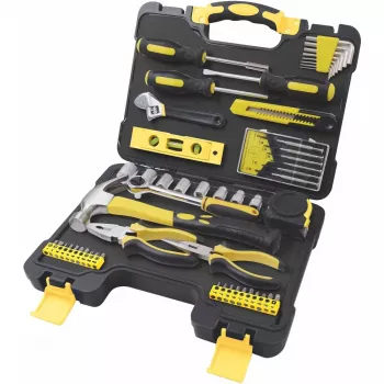 FIELDMANN FDG 5008-53R 53-delige dopsleutel- en bitset met 1/4 inch en 1/2 inch ratels, chroom-vanadiumstaal, metrisch