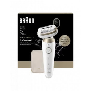Braun Silk-épil 9 Flex SES9-011 3D epilator, nat & droog, wit/goud