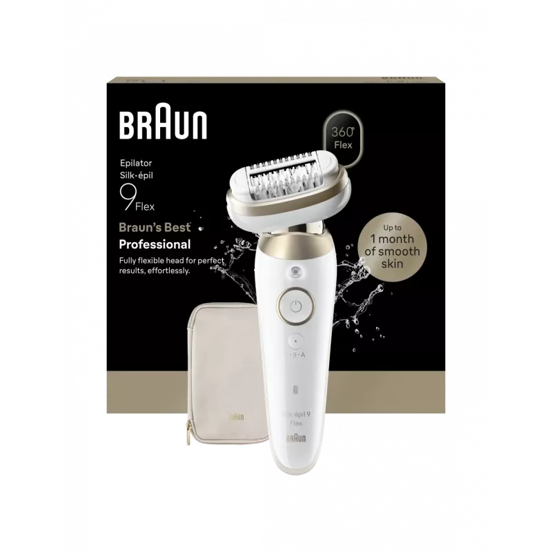 Braun Silk-épil 9 Flex SES9-011 3D epilator, nat & droog, wit/goud
