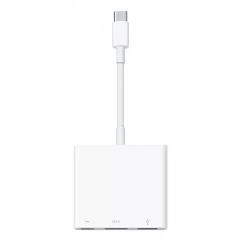 Apple MW5M3ZM/A Digital AV Multiport-adapter - USB-C naar HDMI, USB-A, USB-C PD - 4K 60Hz - zilver