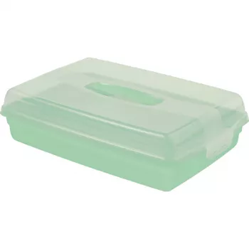 Curver rechthoekige taartdoos 45 x 29,5 x 11,1 cm lichtblauw