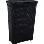 CURVER Style 40L wasbox met klapdeksel, rattaneffect, zwart