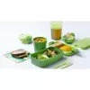 CURVER Lunch&Go rechthoekige levensmiddelenschaal met bestek 1,4L groen