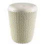 CURVER Knit 7L ronde badkamerafvalemmer in wit