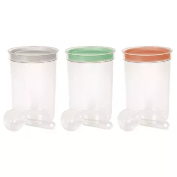CURVER ronde levensmiddelenschaal met lepel, 1,7L, gemengde kleur, BPA-vrij kunststof