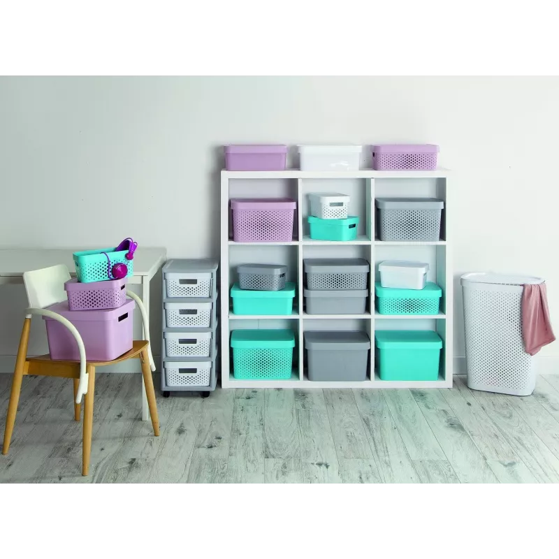 CURVER Infinity Recycled 45L opbergbox 56x39x27cm wit
