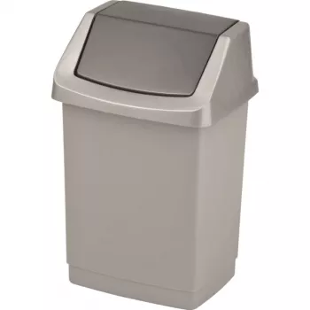 CURVER Click-it 15L pedaalemmer met pedaal, zilver