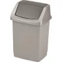 CURVER Click-it 15L pedaalemmer met pedaal, zilver