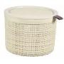 CURVER Jute ronde opbergmand met deksel, 2L, crème, 17x13 cm