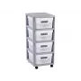 CURVER Infinity rolcontainer met 4 vakken 11L 30x36x69cm grijs/wit