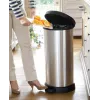 Curver Deco pedaalemmer rond 50L zwart zilver metallic-effect