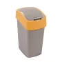 Curver Flip Bin 9L prullenbak zilver/geel