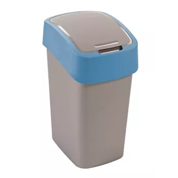 CURVER Flip Bin 9L zilver/blauw prullenbak