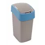 CURVER Flip Bin 9L zilver/blauw prullenbak