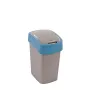 CURVER Deco Flip Bin 25L prullenbak zilver/blauw