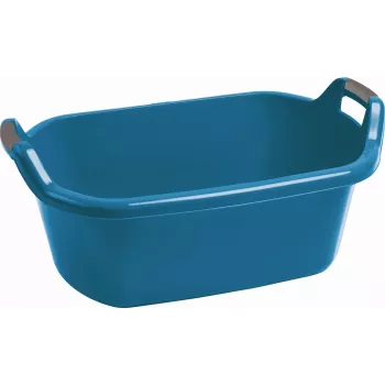 CURVER Infinity ovale wasmand 55L blauw met handgrepen