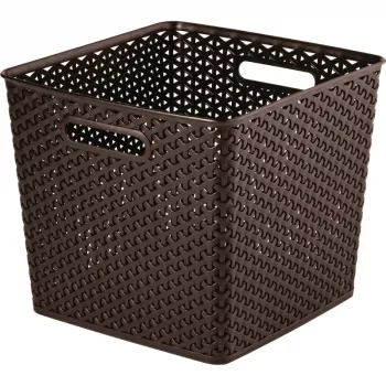 CURVER My Style vierkante opbergmand 25L donkerbruin 32,5x32,5x28cm
