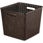 CURVER My Style vierkante opbergmand 25L donkerbruin 32,5x32,5x28cm