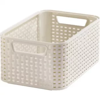 CURVER Style S opbergbox 28,5 x 19,4 x 13 cm crème rattan-effect