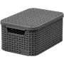 CURVER Style S opbergbox met deksel, 29,1 x 19,8 x 14,2 cm, donkergrijs, 8,2L