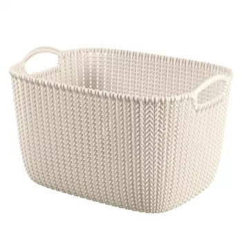 CURVER mand Knit L rechthoekig 19L 40x30x23cm wit