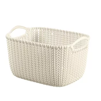 CURVER Knit Collection rechthoekige opbergmand S 8L wit 30x22x17 cm