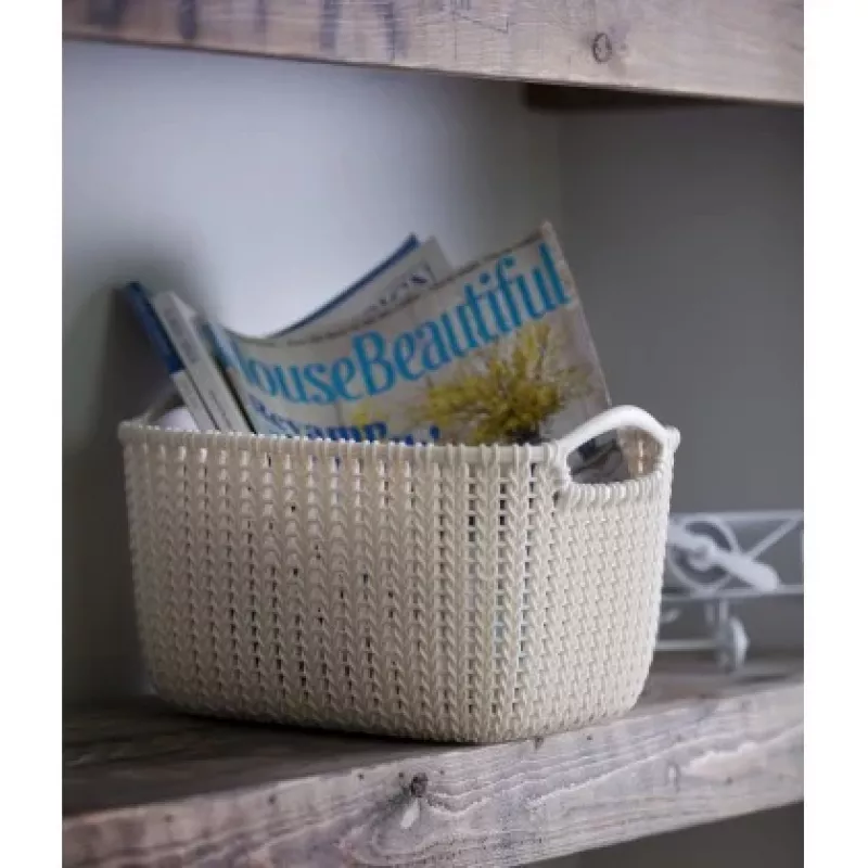 CURVER Knit Collection rechthoekige opbergmand S 8L wit 30x22x17 cm