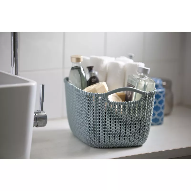 CURVER mand Knit S rechthoekig 8L 30x22x17cm blauw
