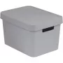 Curver Infinity Recycled 17L opbergbox met deksel, grijs, 36x27x22 cm