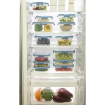 CURVER Smart Eco Fresh rechthoekige bewaarbox 3,5L transparant met groen deksel