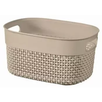 CURVER Filo S 6L opbergmand, geweven, beige, rechthoekig, stapelbaar, met handgrepen