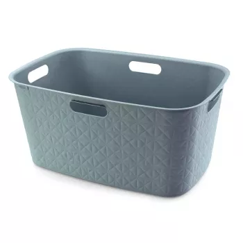 CURVER Softex 45L rechthoekige wasmand met geïntegreerde handgrepen, petrol, 57x37x27 cm
