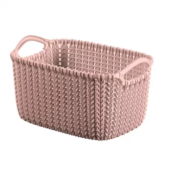 CURVER Knit XS rechthoekige opbergmand 3L 25x18x14 cm roze