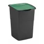 CURVER Koral Bin 47L zwart/groen kantelklep afvalbak