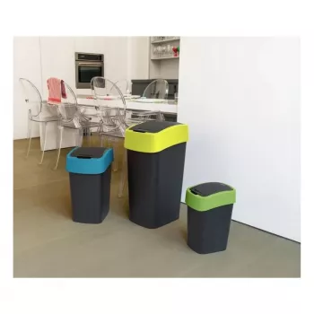 CURVER Flip Bin 25L afvalbak zwart/geel