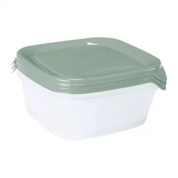 CURVER Fresh&Go vierkante vershoudboxen set 3 x 0,8 L groen