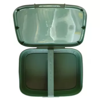 CURVER Snap Box rechthoekige bewaarbox met scheidingswand 1,8L groen