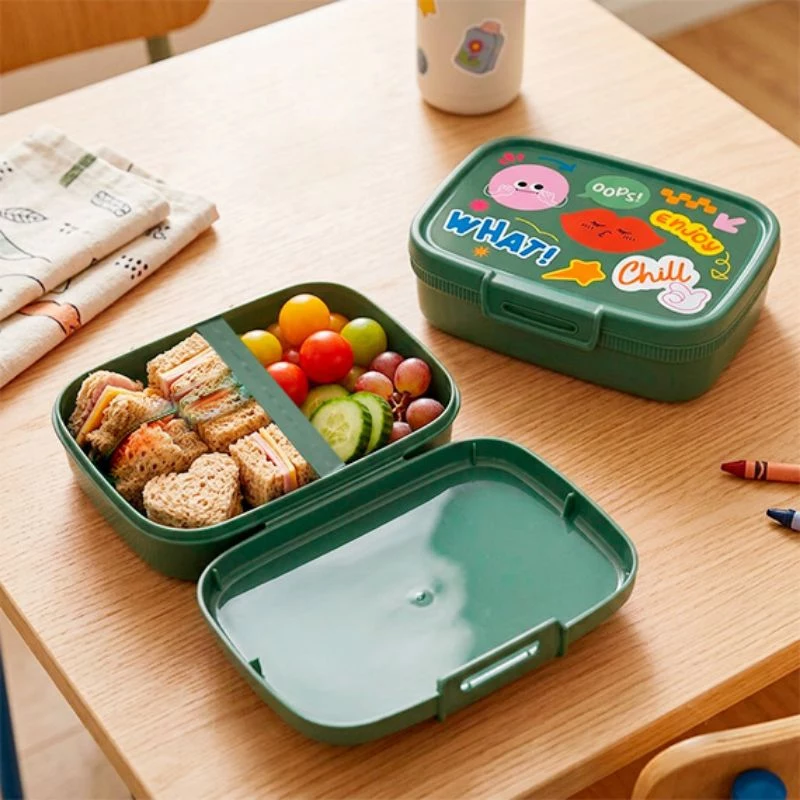 CURVER Snap Box rechthoekige bewaarbox met scheidingswand 1,8L groen