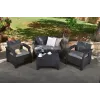 KETER Corfu tuinmeubelset grijs - 4-zits sofa, 2 fauteuils, salontafel
