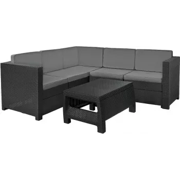 KETER Provence tuinmeubelset met tafel grijs