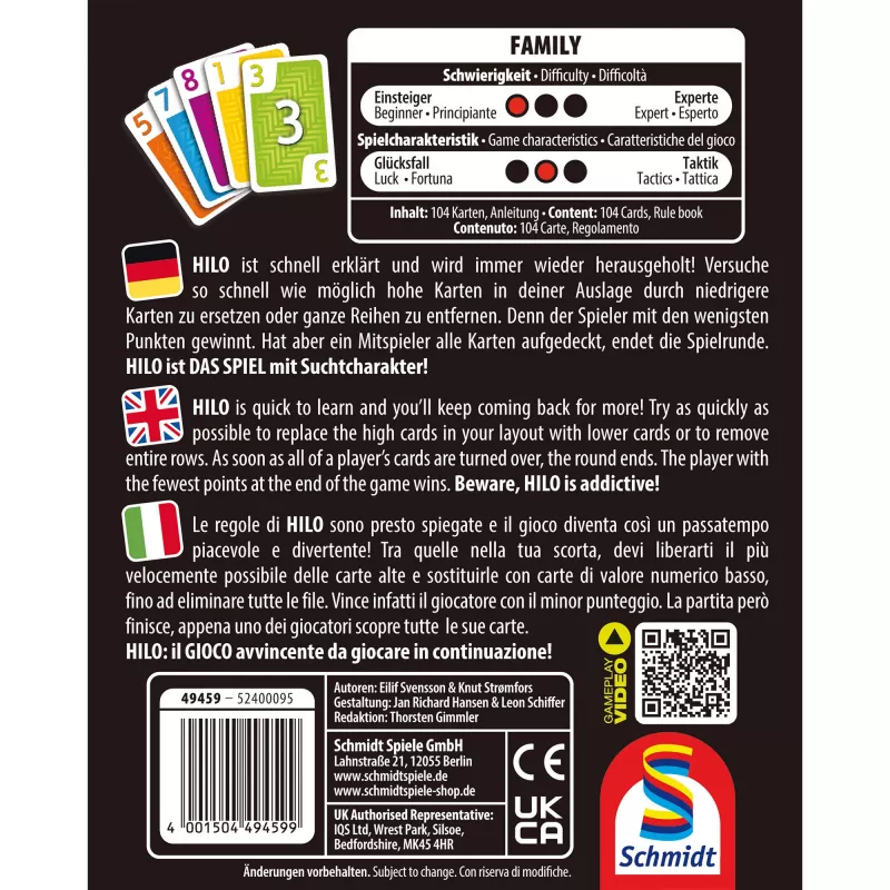 Schmidt Spiele HILo metalen doos