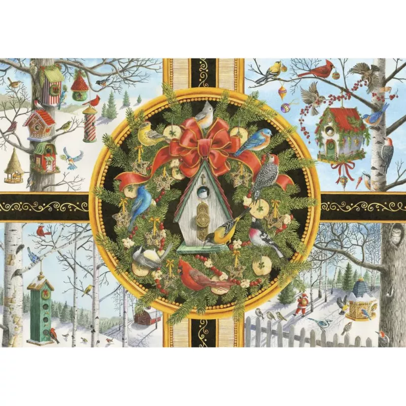 Ravensburger grote stukken puzzel zangvogels in de winter (500 stukjes)