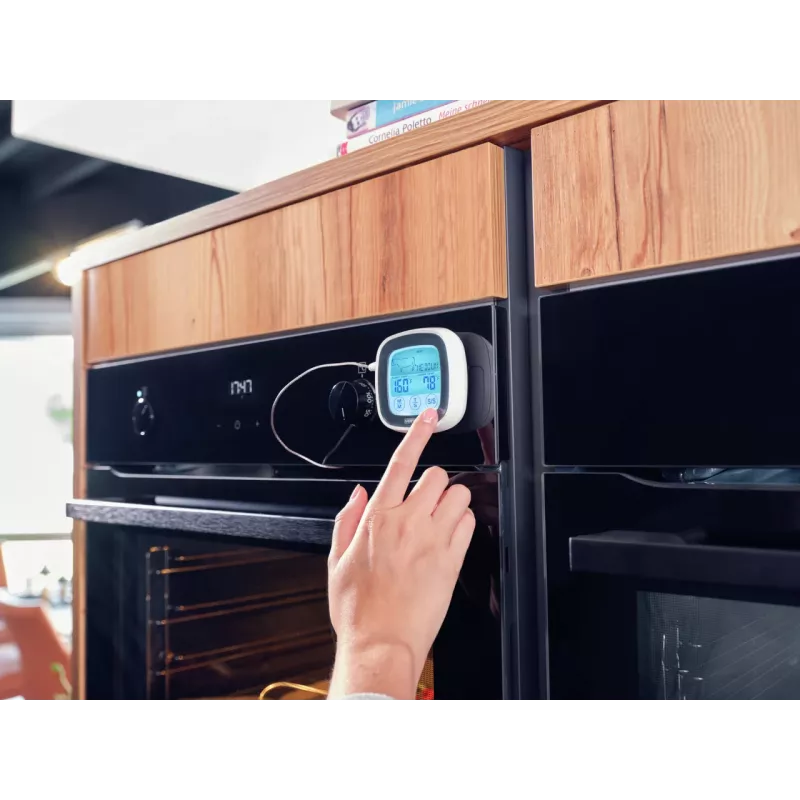 LEIFHEIT Digitale thermometer voor braden en grillen met RVS-sonde, timer en voorgeprogrammeerde vleesprogramma's