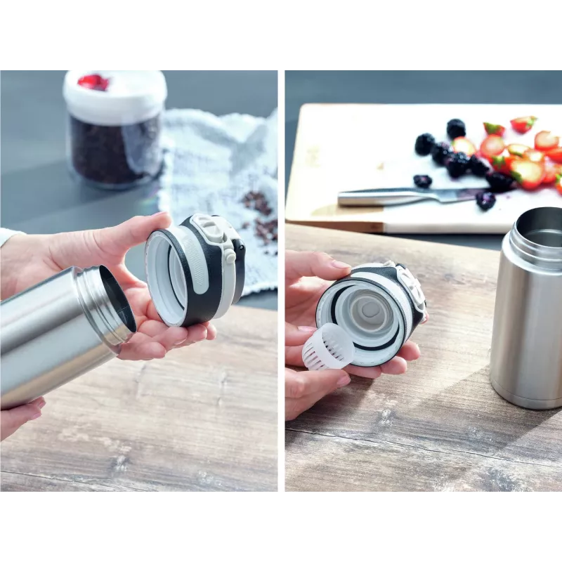 LEIFHEIT Thermo Mug Flip 350 ml zilver