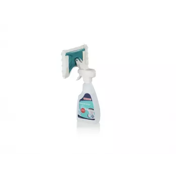 LEIFHEIT Glasreiniger concentraat met reinigingsmiddel, 500 ml, streeploze formule voor ramen, spiegels, glas, douchecabines, tegels, compatibel met raamzuigers en handmatige reiniging